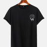 Melting Smile Print Cotton T-Shirt