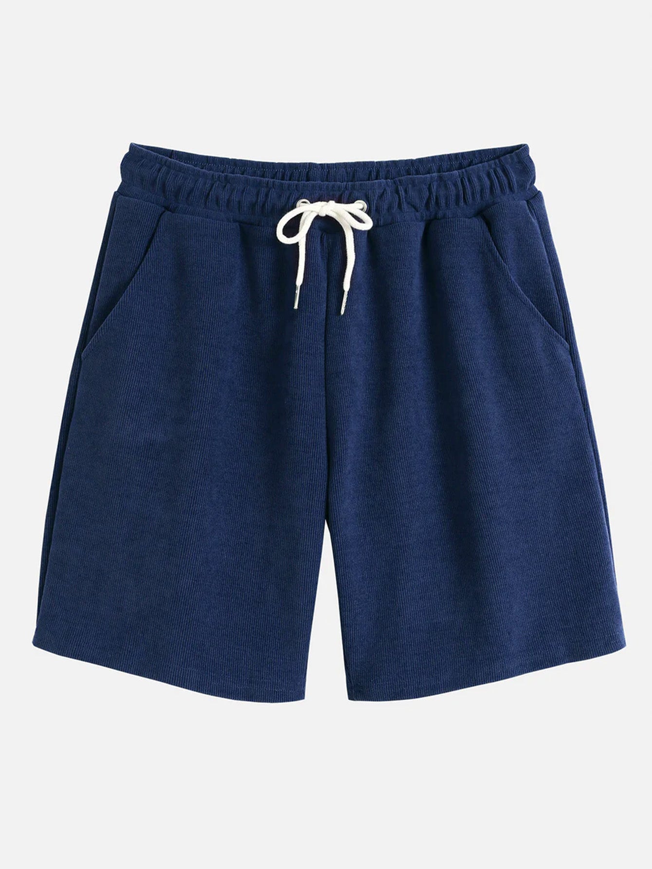 Mens Corduroy Plain Color Solid Pull On Shorts