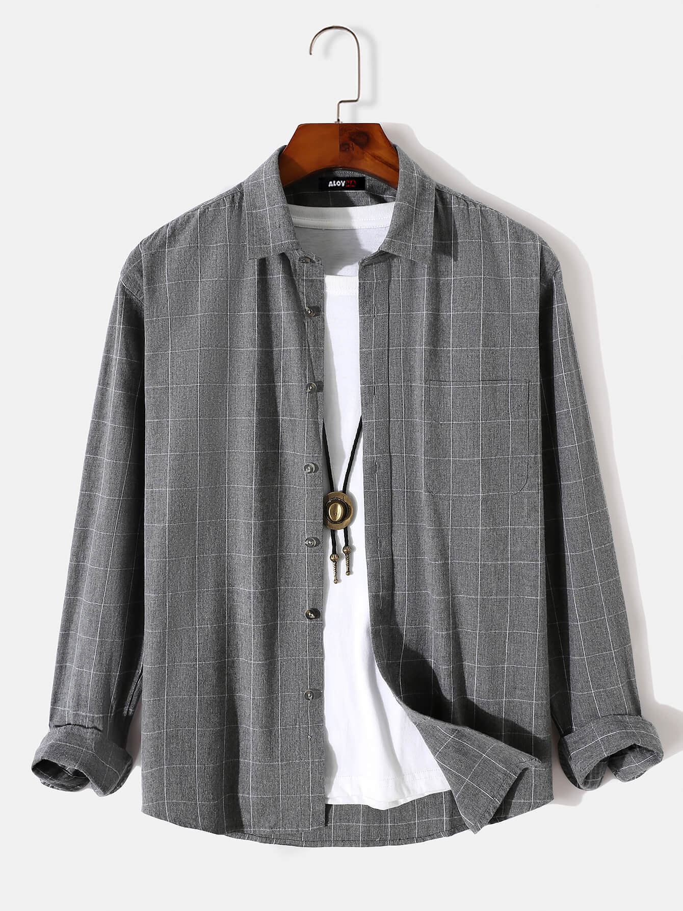 Men's Casual Flannel Trendy Check Button Cardigan Shirt