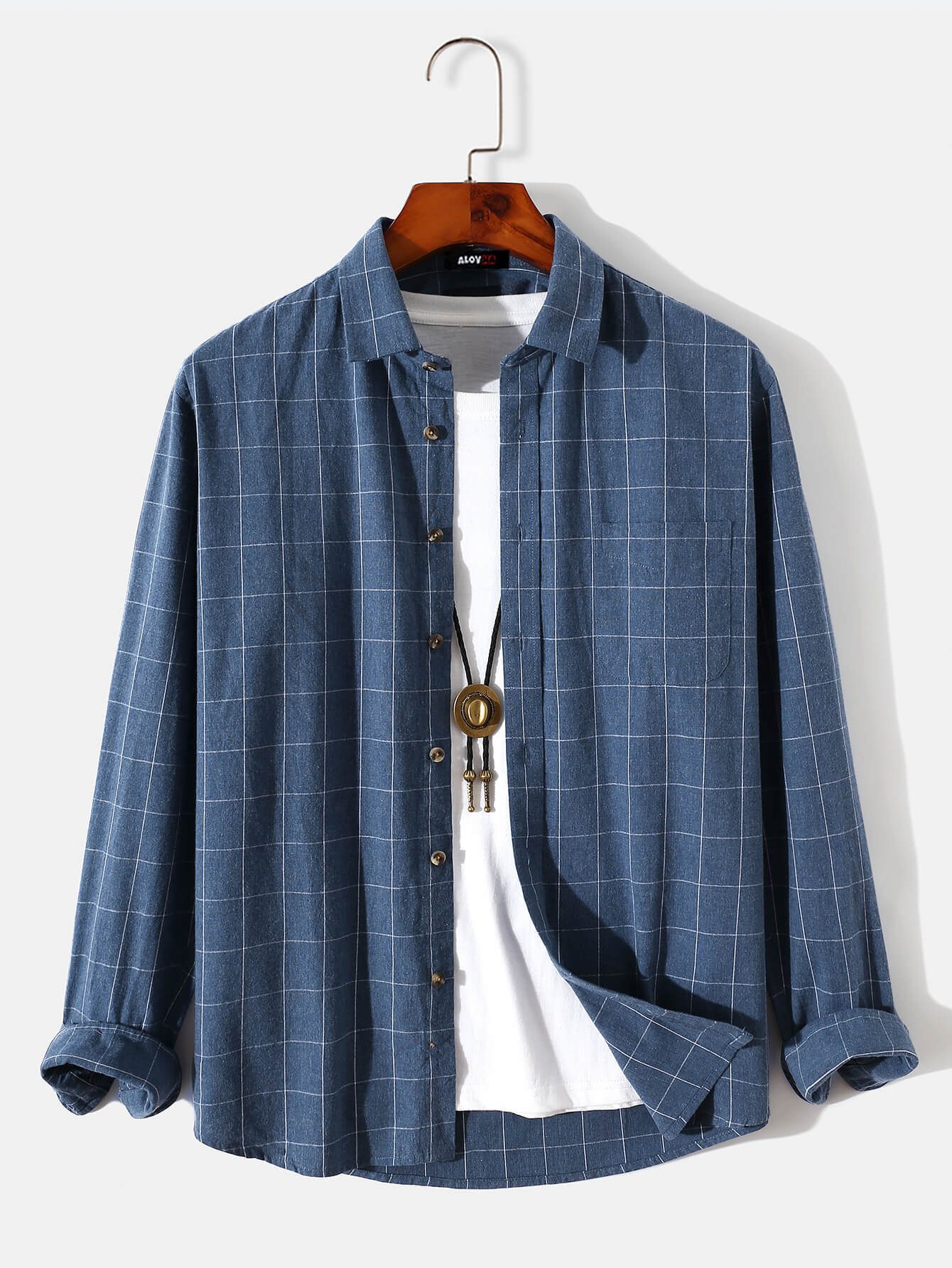 Men's Casual Flannel Trendy Check Button Cardigan Shirt