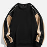 Men's Casual and Versatile Colorblock Crew Neck Sweatshirt