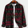 Men's Geometric Lapel Long Sleeve Print Jacket