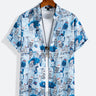 Men's Hawaiian Shirt Fun Spectacled Bird Short Sleeve Aloha Shirt