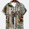 Men's Hawaiian Shirt Wild Leopard Print Button-Up Shirt