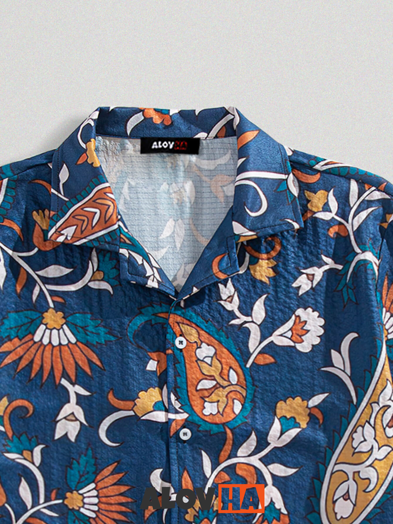 Men's New Paisley Floral Textured Shirt