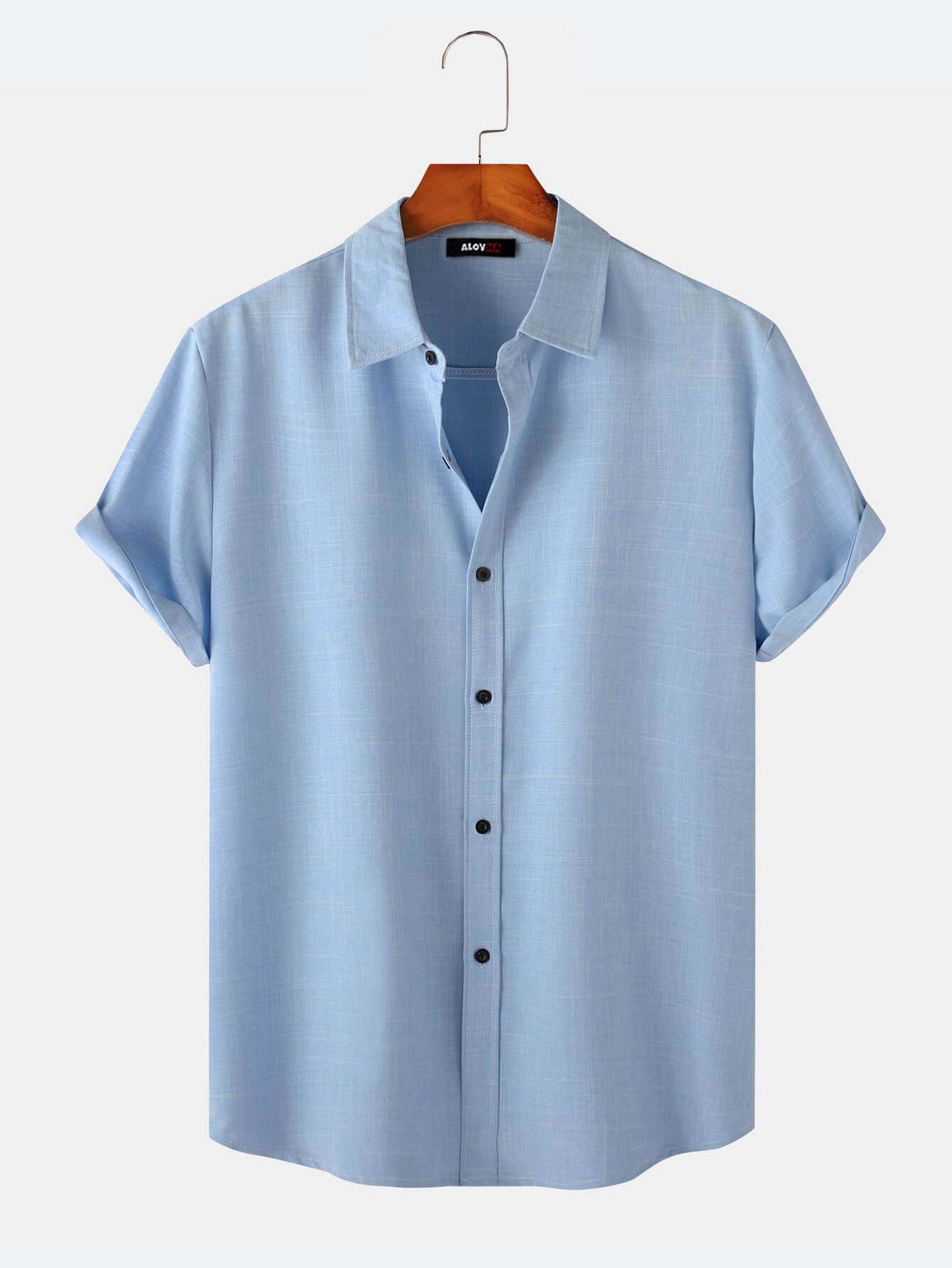 Men's Solid Color Short Sleeve Casual Summer Shirt