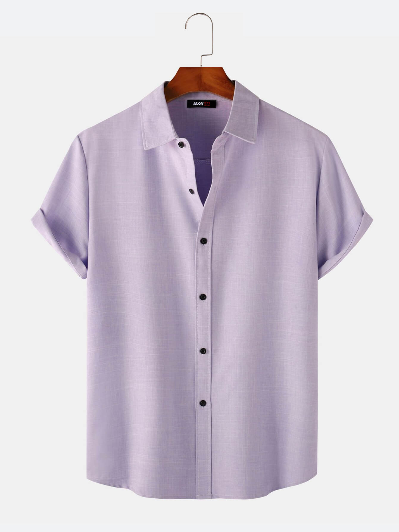 Men's Solid Color Short Sleeve Casual Summer Shirt