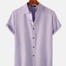 Men's Solid Color Short Sleeve Casual Summer Shirt