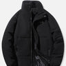 Men's Winter Thickened Black Corduroy Puffer Padded