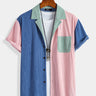 New Fashion Patchwork Corduroy Button-Up Shirt