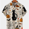 New Halloween Element Printing Trendy Short-Sleeved Shirt