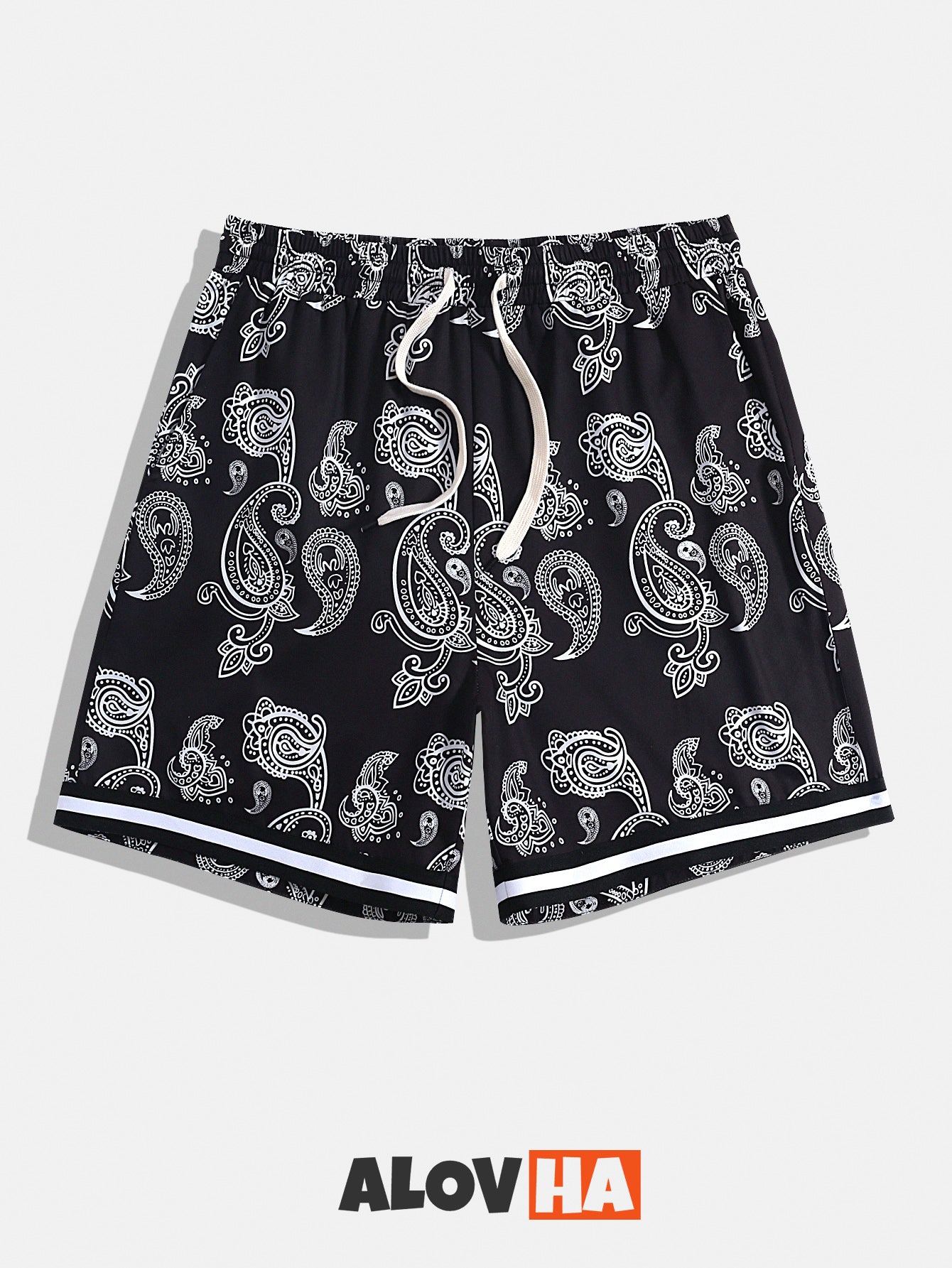 Paisley Drawstring Shorts