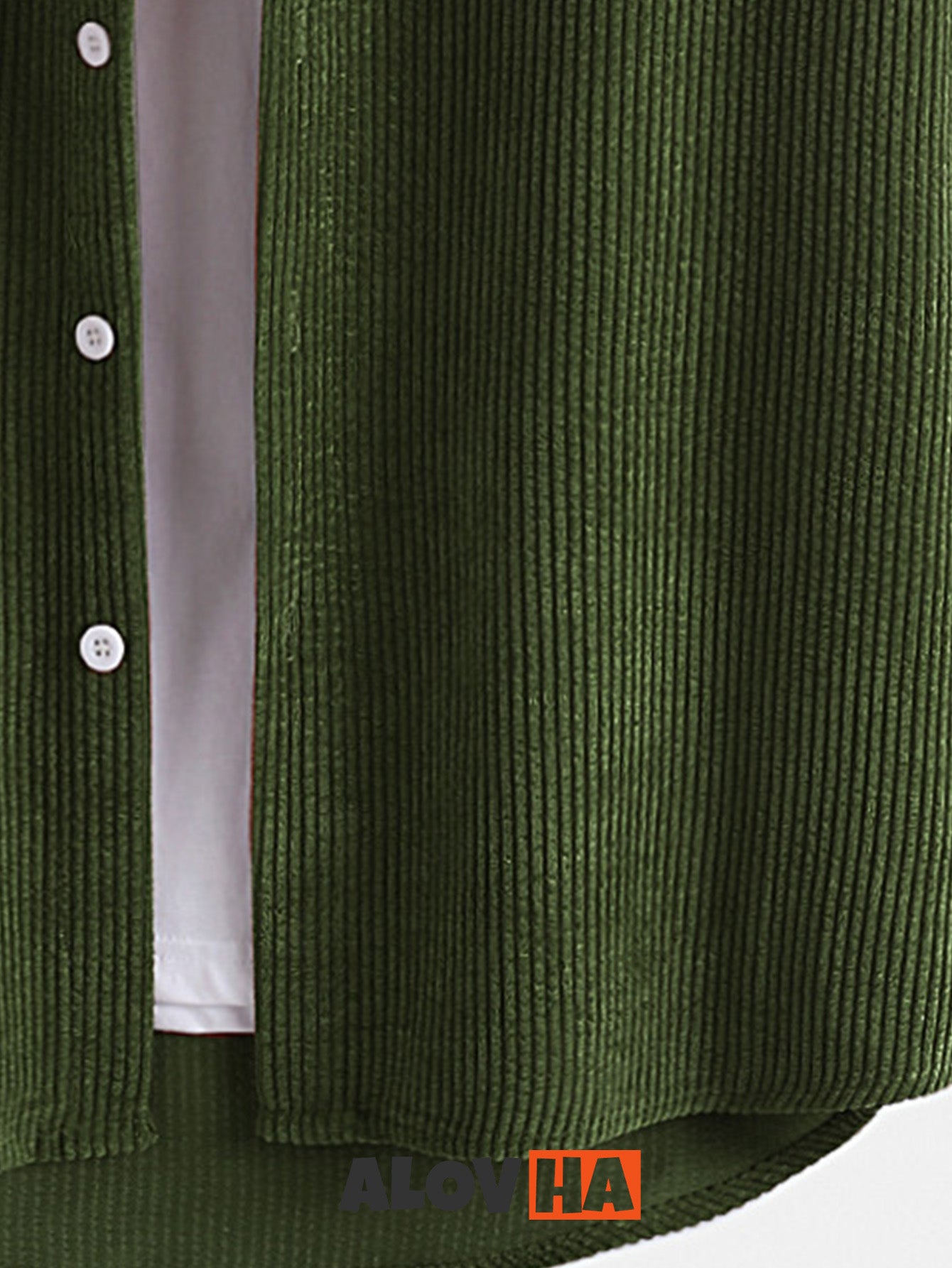 Relaxed Color Contrast Pocket Corduroy Shirt