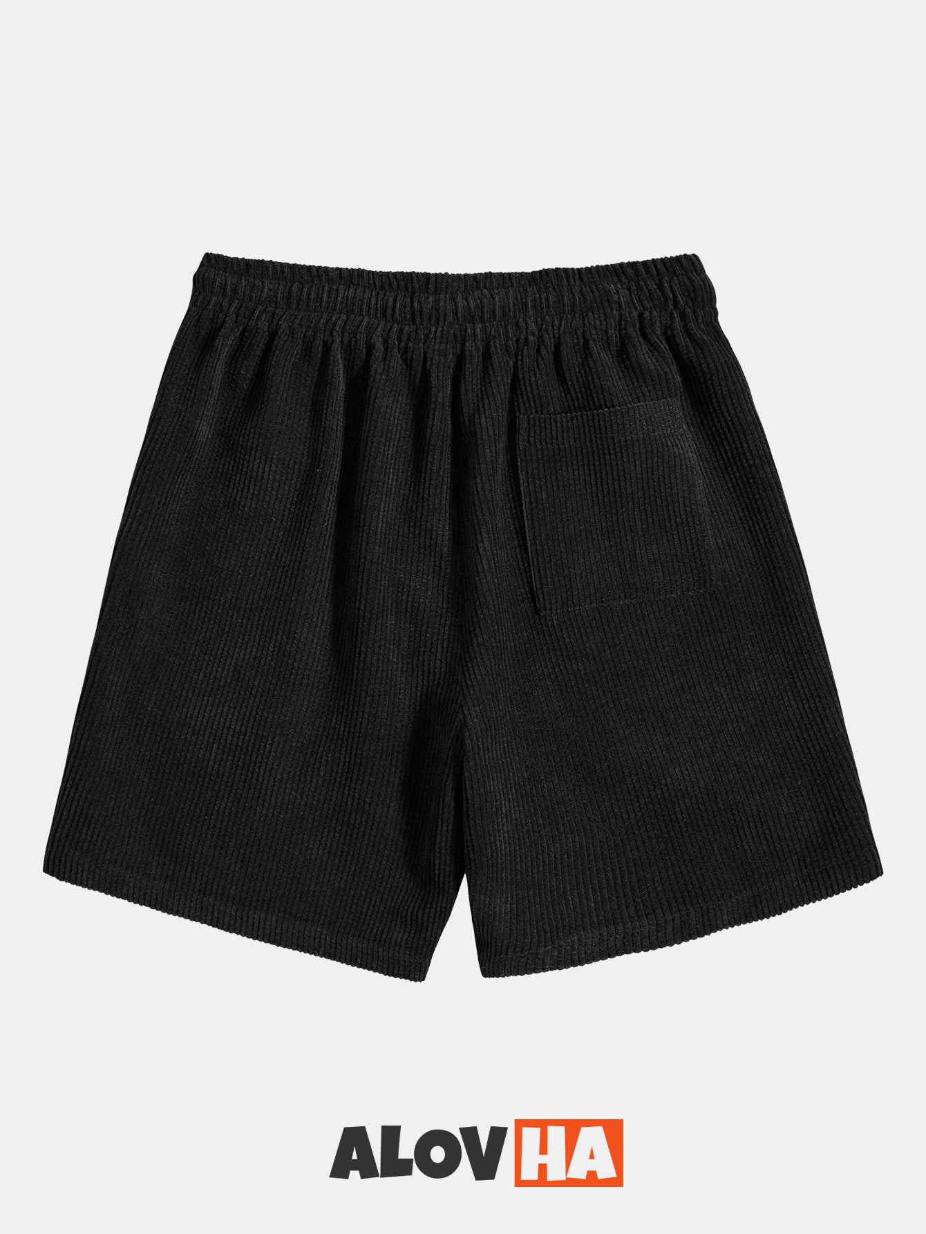 Relaxed Corduroy Drawstring Shorts