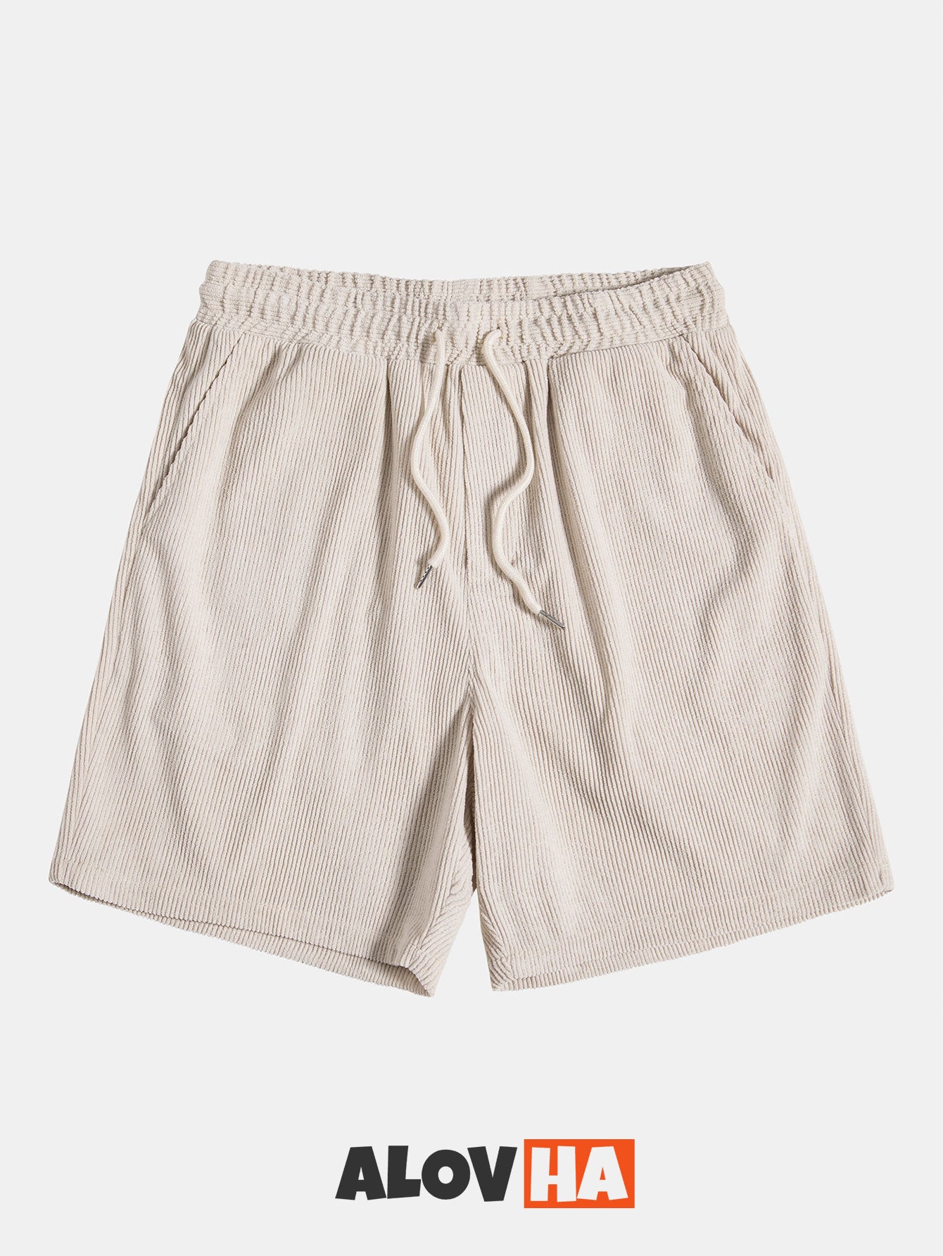 Relaxed Corduroy Drawstring Shorts