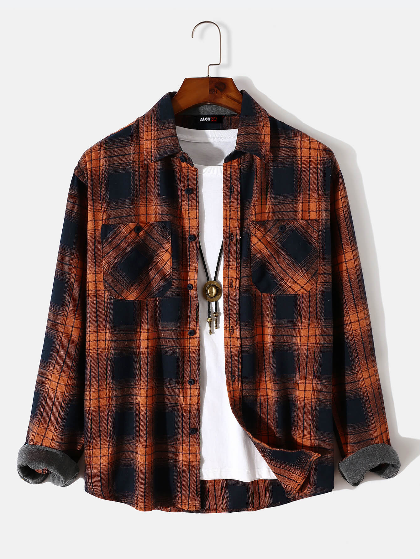 Relaxed Flannel Check Long Sleeve Shirt