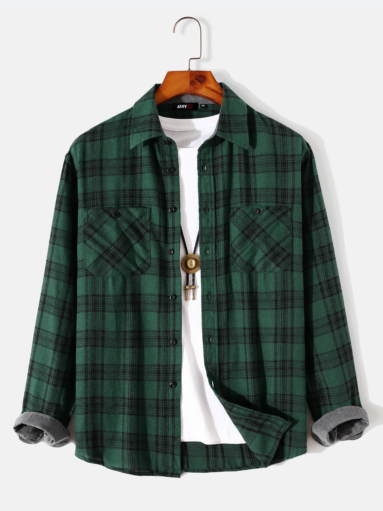 Relaxed Flannel Check Long Sleeve Shirt