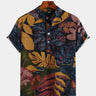 Resort Vintage Leaf Print Shirt