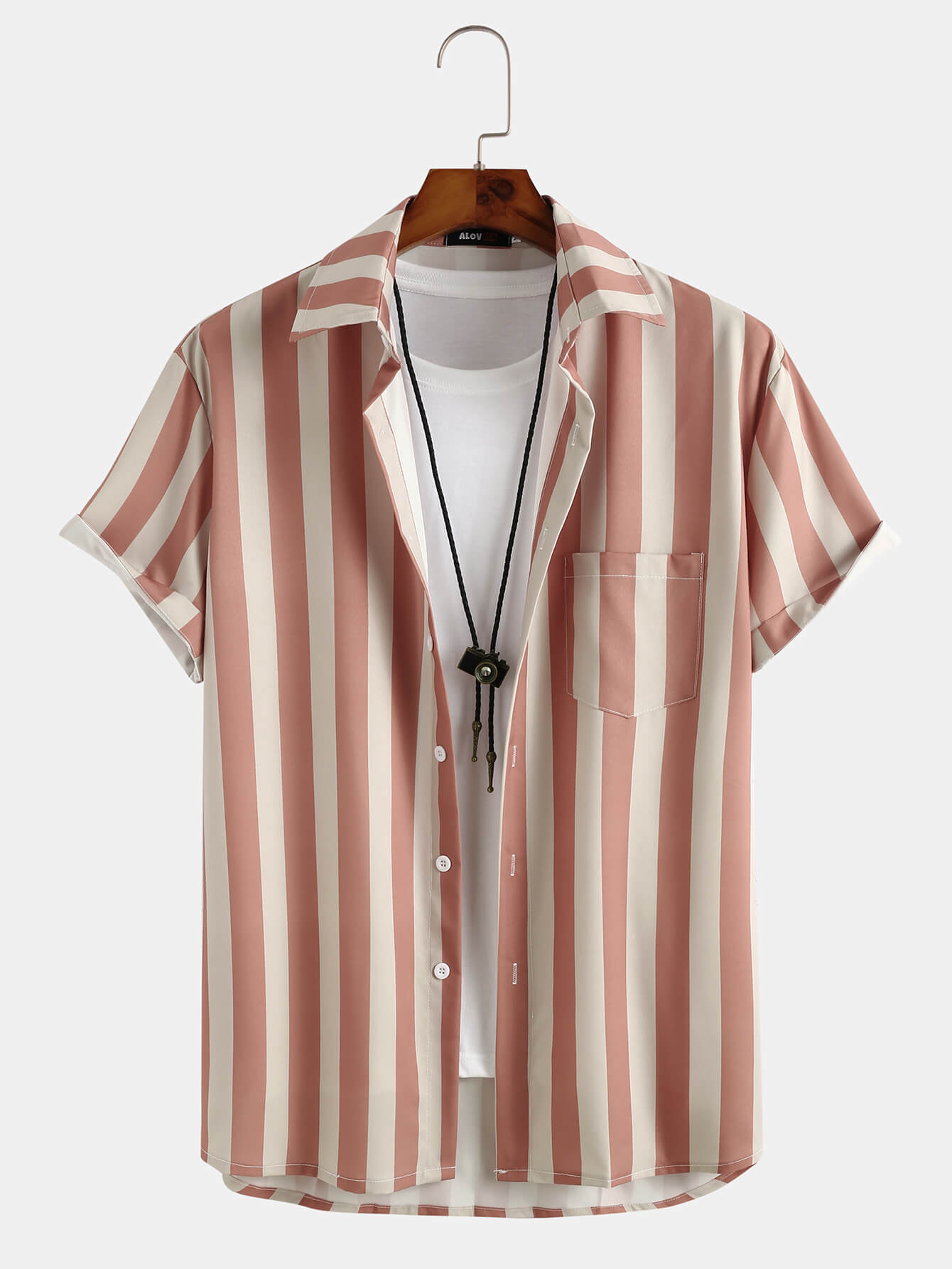 Retro Casual Striped Lapel Shirt