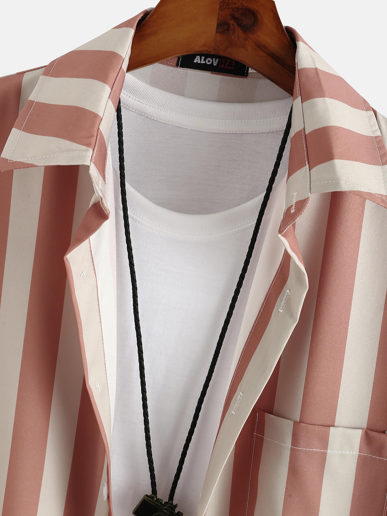 Retro Casual Striped Lapel Shirt