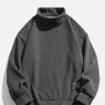 Retro Style Warm Solid Color Polar Fleece Sweatshirt