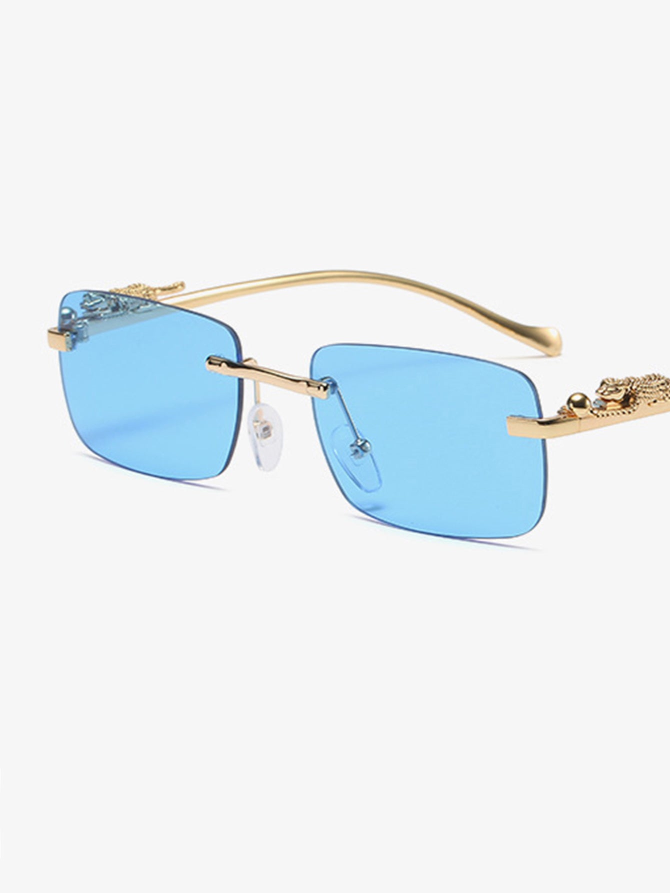 Leopard Rimless Square Polarized Sunglasses For Men And Women