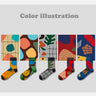 5 Pairs of Colorful Illustrated Colorful Socks