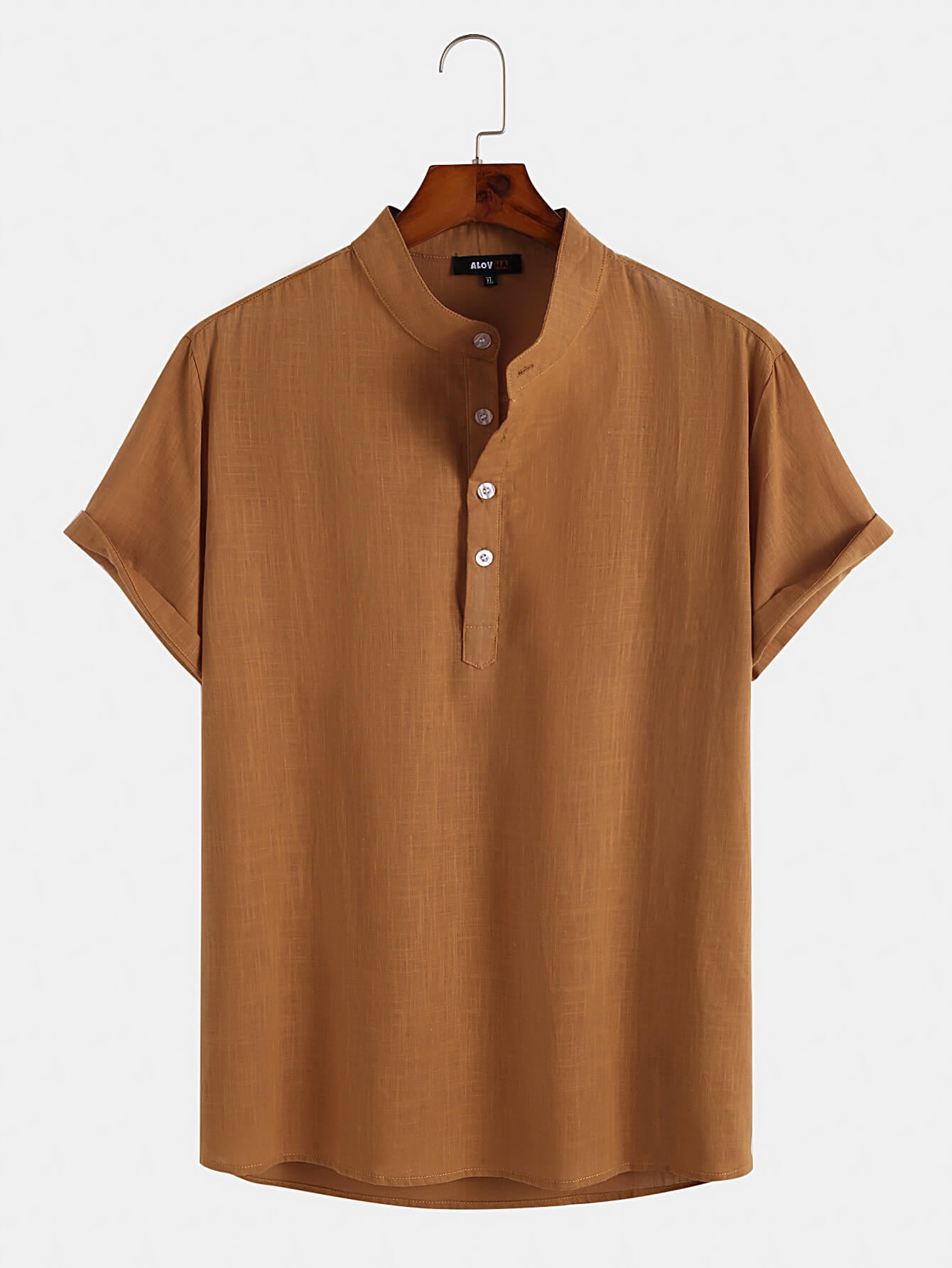 Basic Cotton Henley Shirt