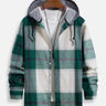 Spring And Autumn New Plaid Flannel Long Sleeve Hoodie