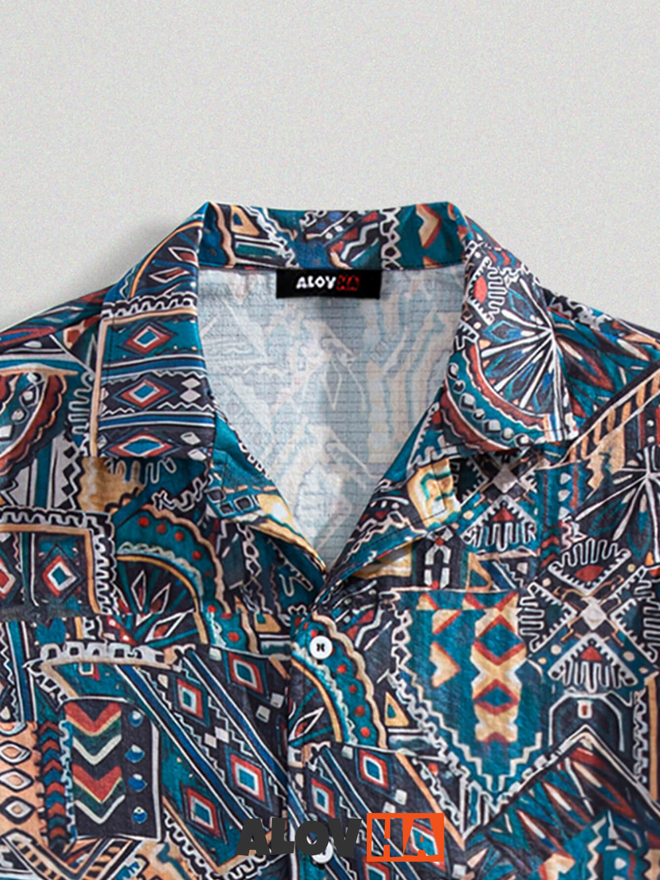 Fashionable Men's Abstract Pattern Textured Shirt