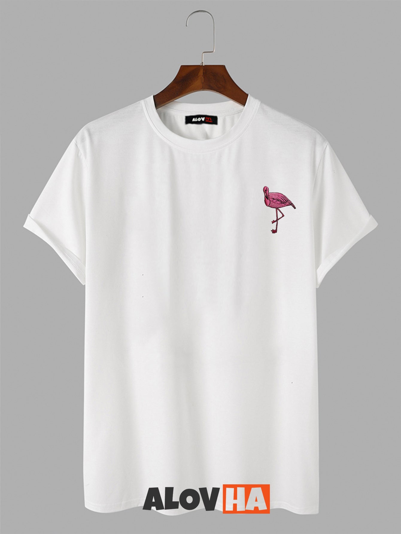 Tropical Flamingo Totem Cotton T-Shirt