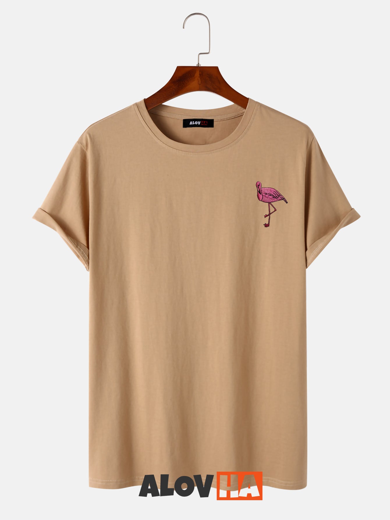 Tropical Flamingo Totem Cotton T-Shirt