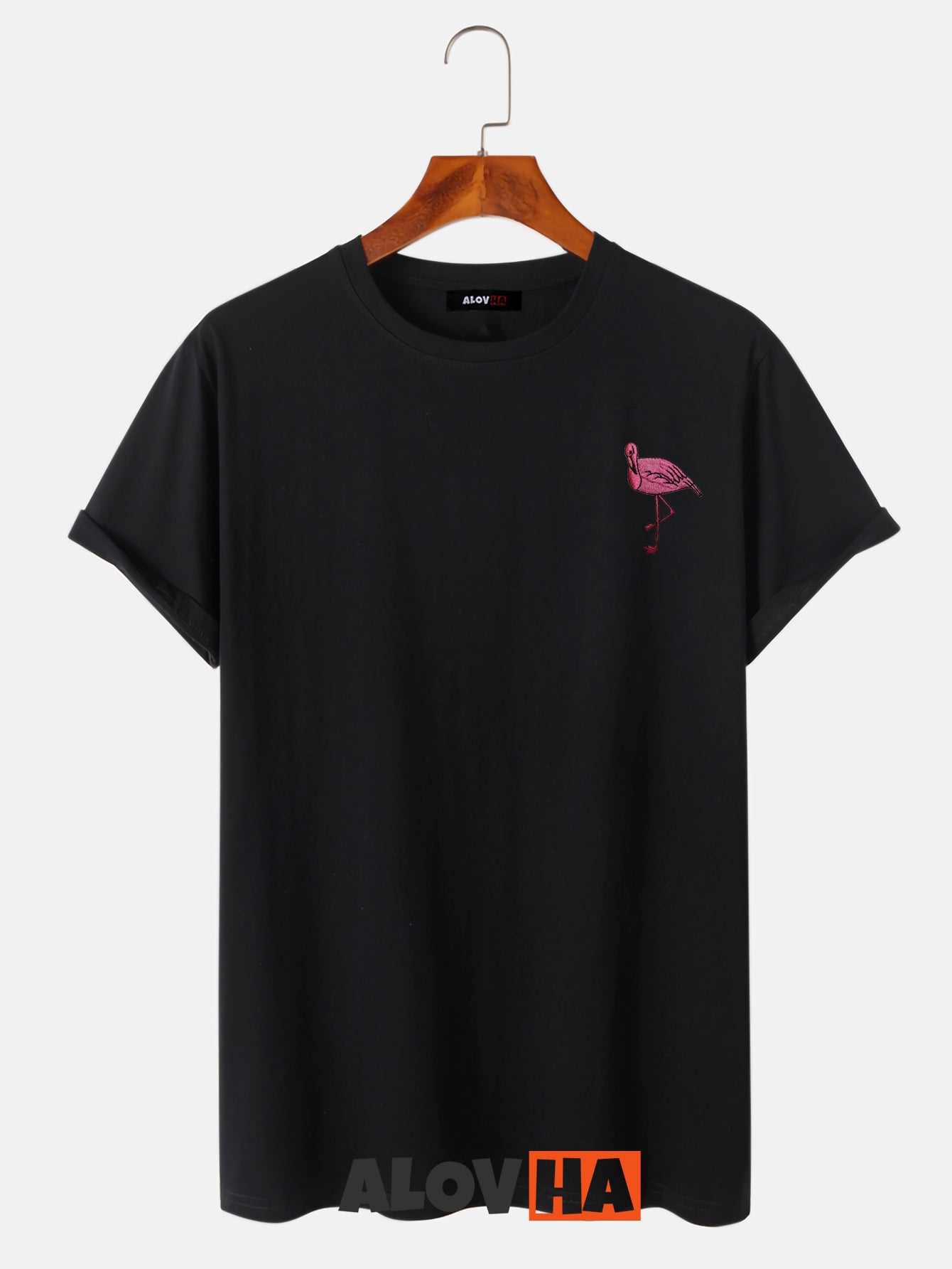 Tropical Flamingo Totem Cotton T-Shirt