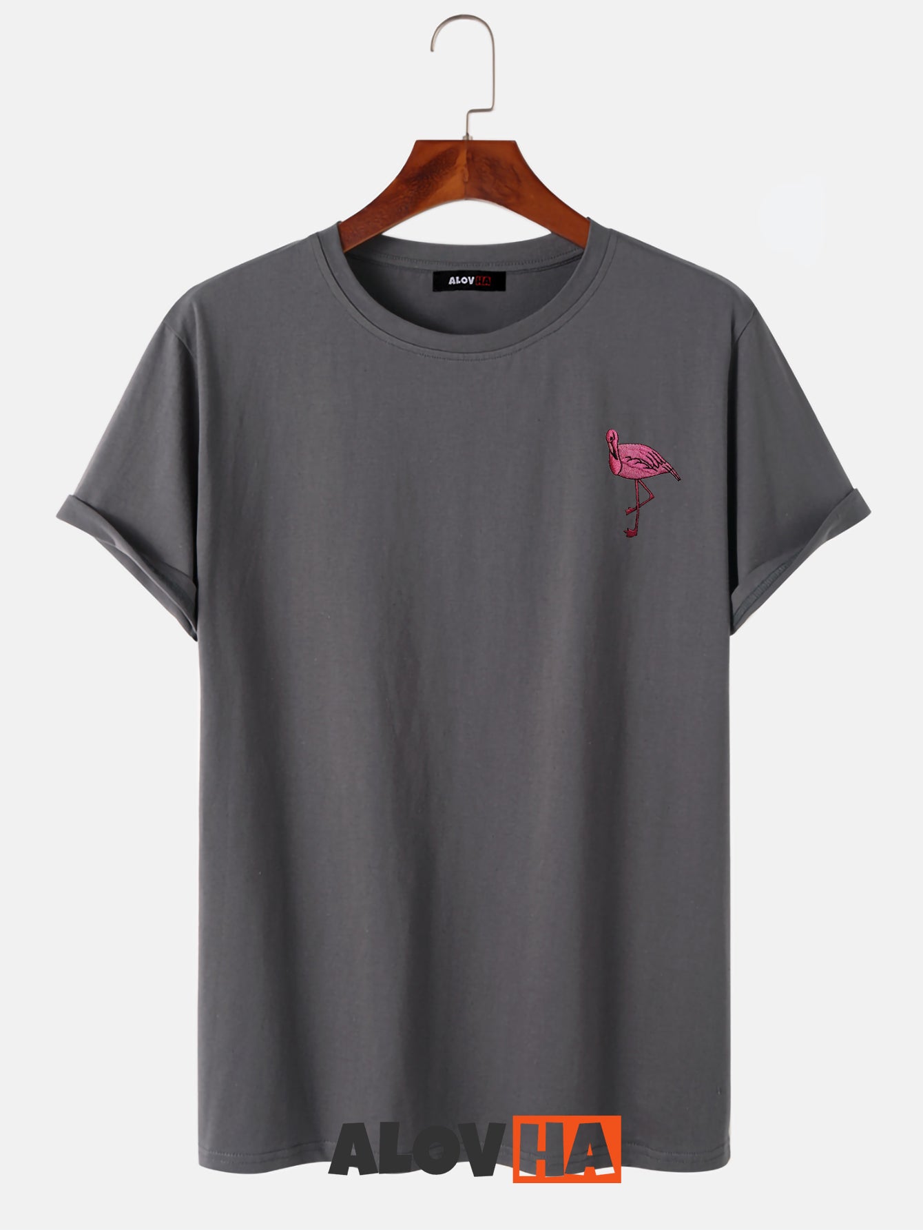 Tropical Flamingo Totem Cotton T-Shirt