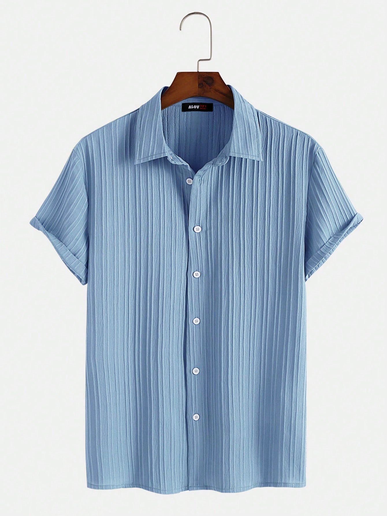 Versatile Texture Solid Color Short-Sleeved Shirt