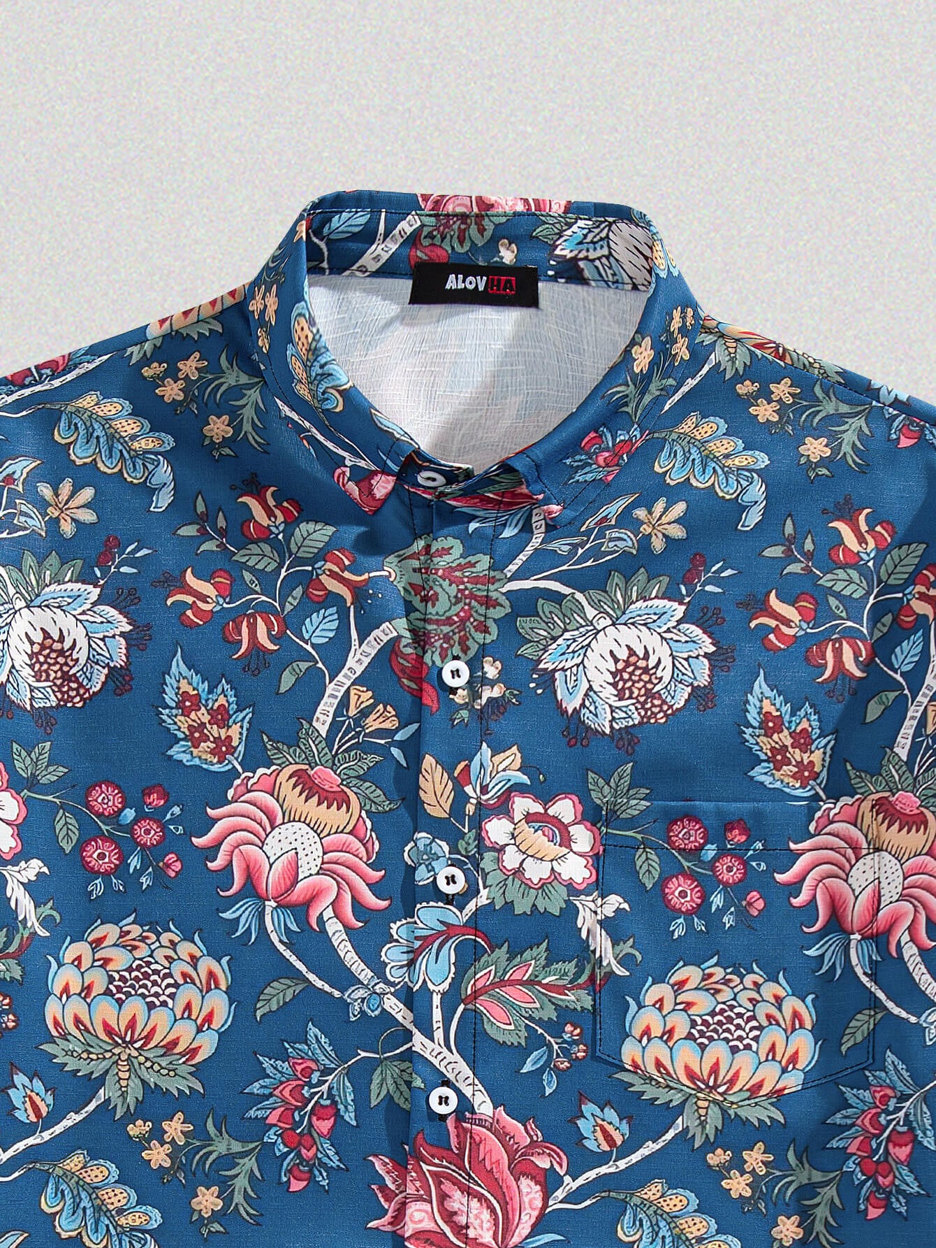 Vintage Bloom Floral Button Textured Shirt