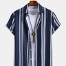 Vintage Casual Striped Shirt