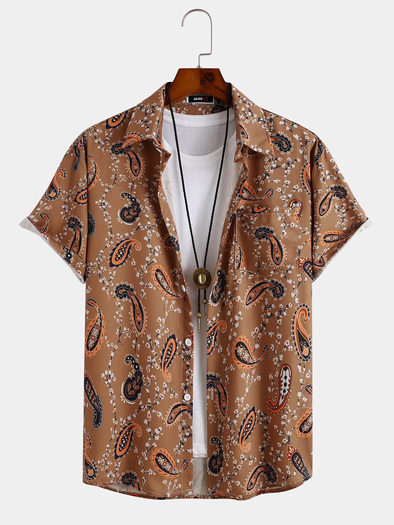 Vintage Ethnic Paisley Print Shirt