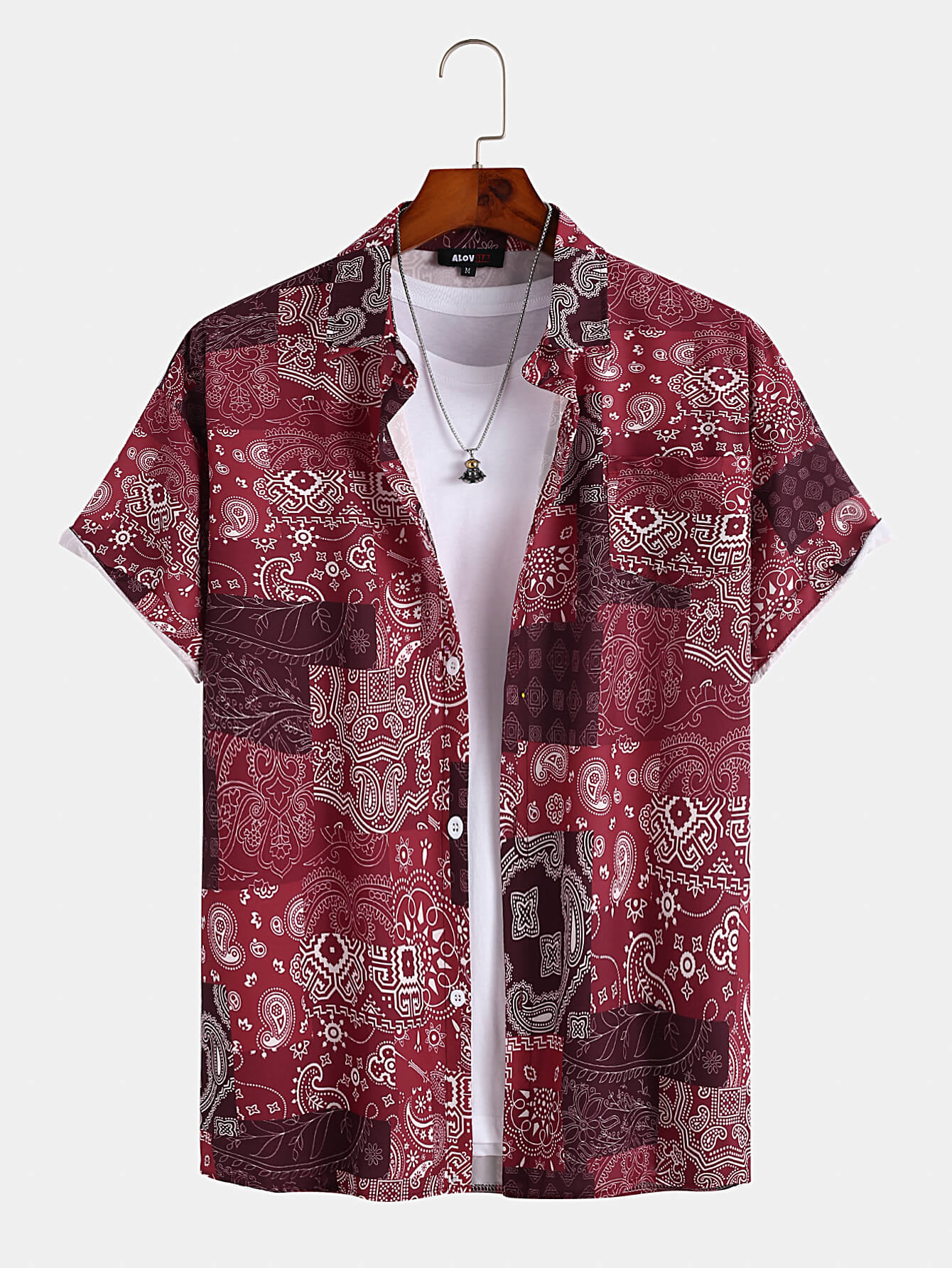 Vintage Paisley Colorblock Shirt