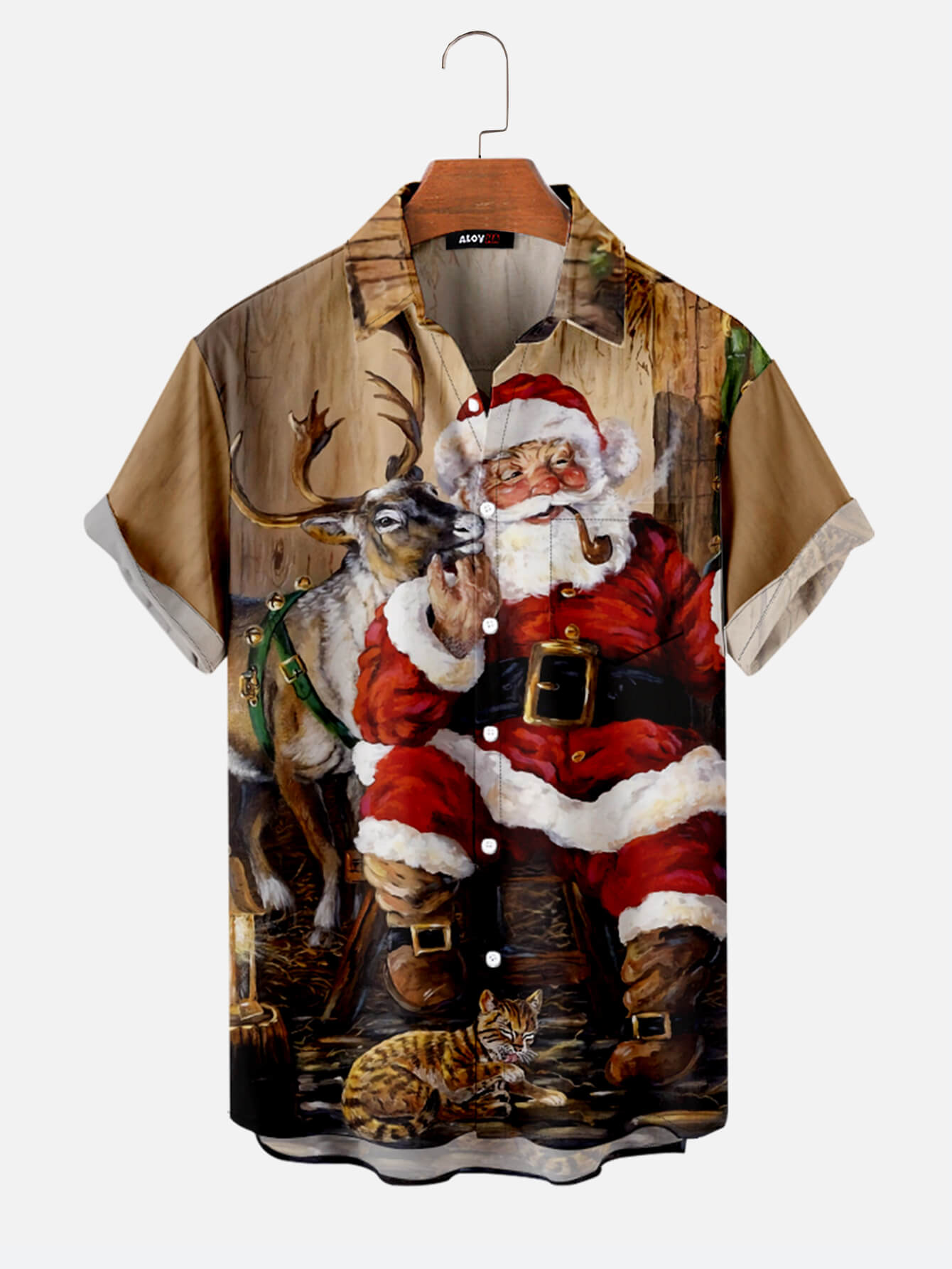 Vintage Santa Lapel Shirt