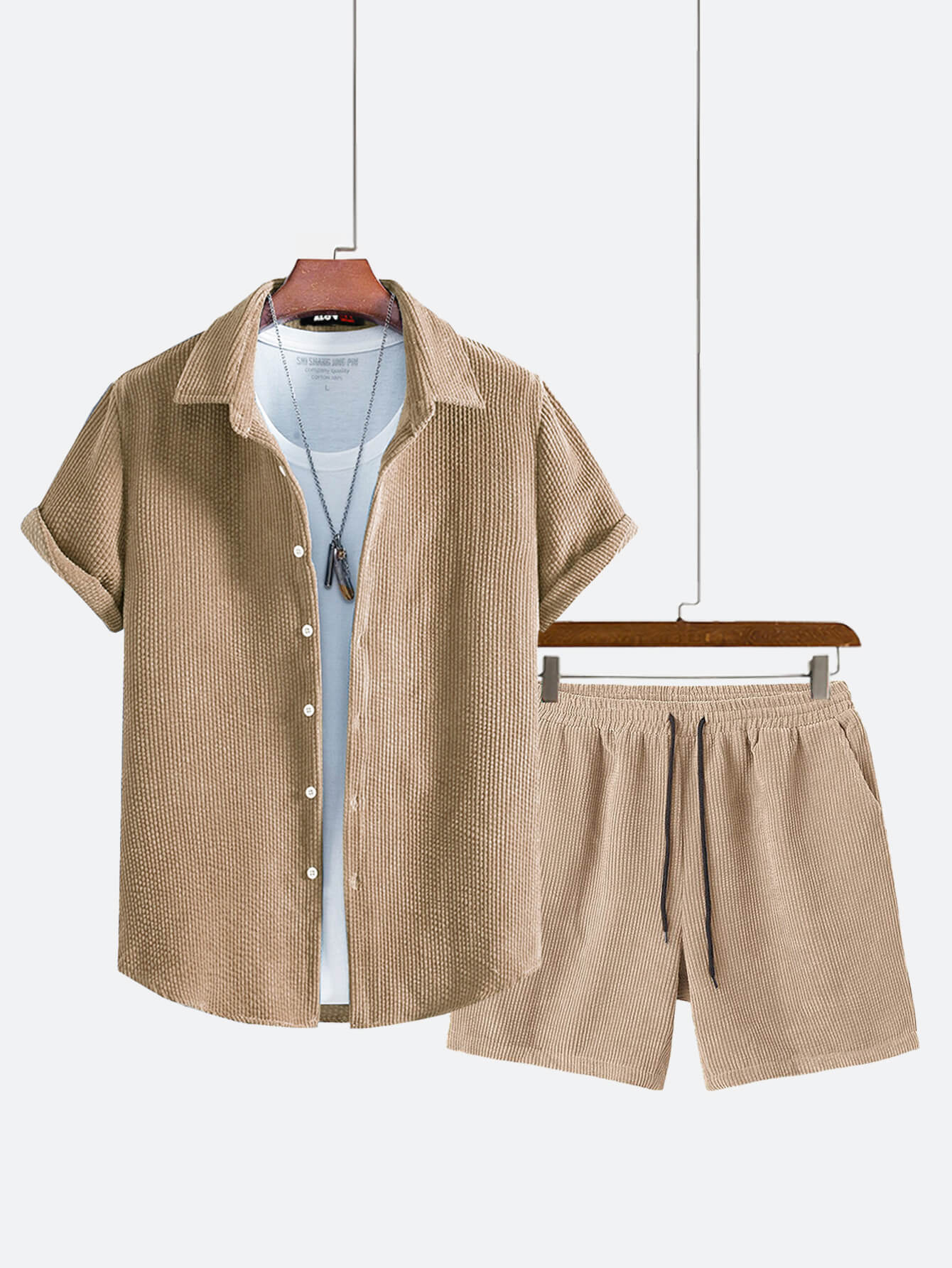 Basic Corduroy Two-Piece Set