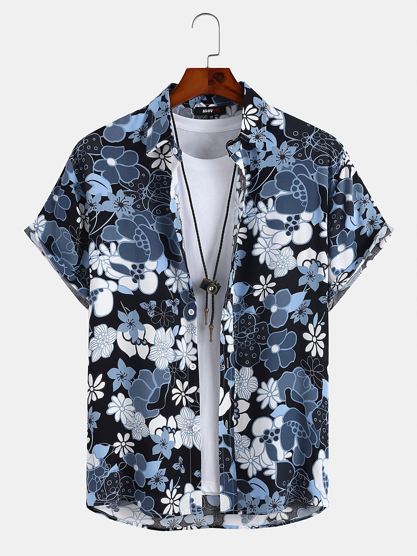 Beach Floral Lapel Shirt