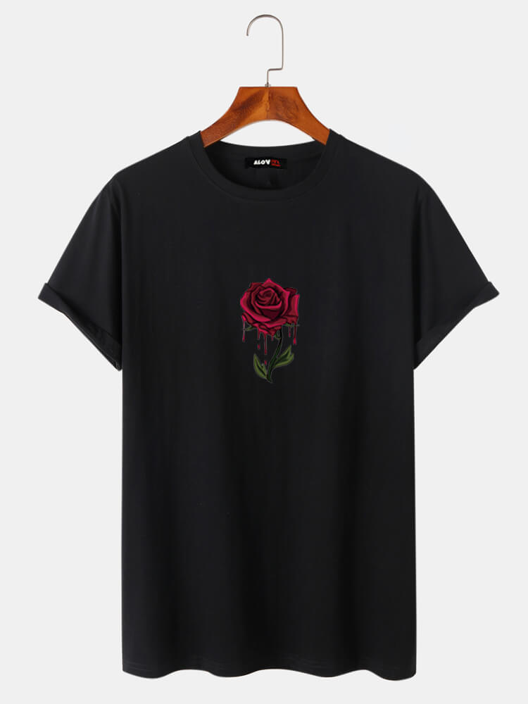 Blood Rose Cotton T-Shirt