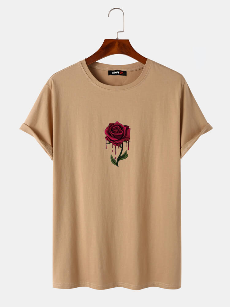 Blood Rose Cotton T-Shirt