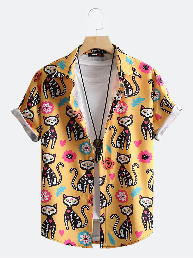 Cartoon Lapel Shirt