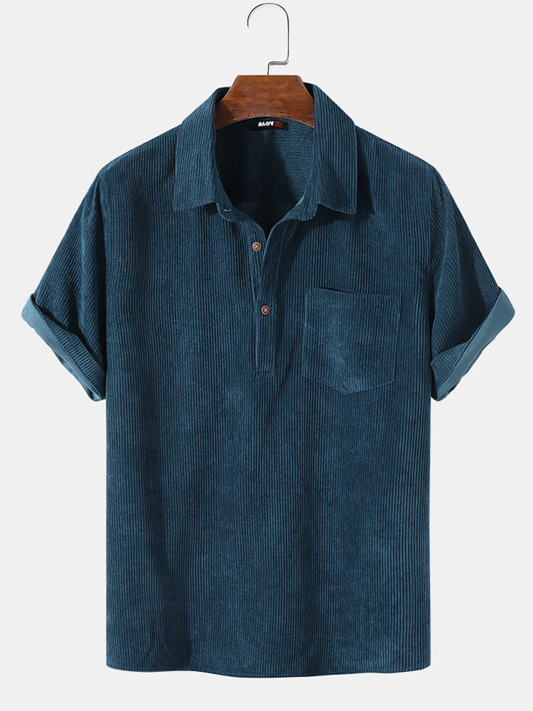 Corduroy Casual Solid Shirt