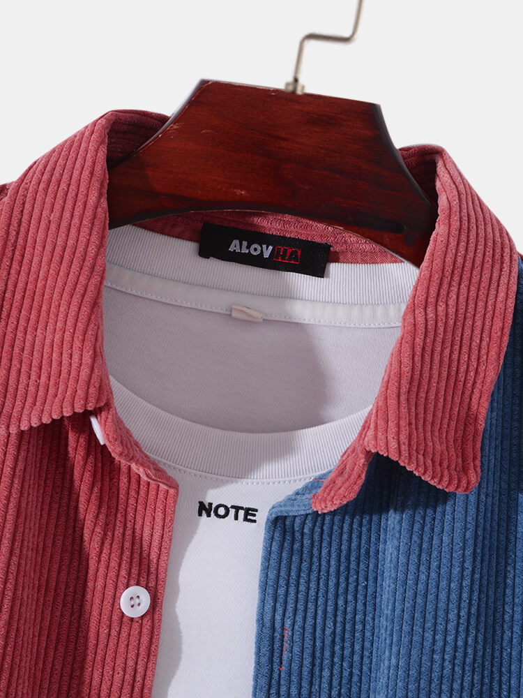 Corduroy ColorBlock Shirt