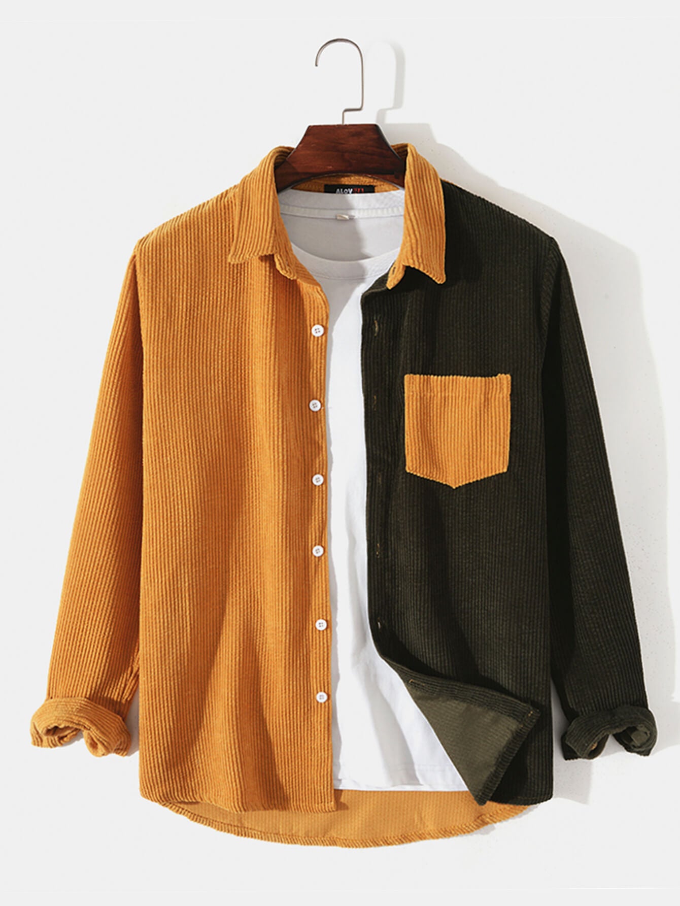 Corduroy Patchwork Shirt