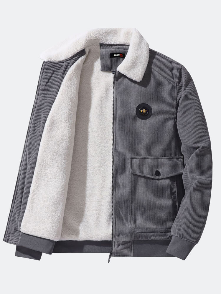 Corduroy Sherpa Coat