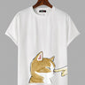 Finger Poked Cat Cotton T-Shirt